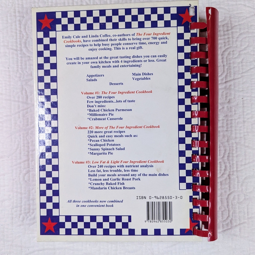 The Four Ingredient Cookbooks Copyright 1990 700+ Recipes - Picture 2 of 9